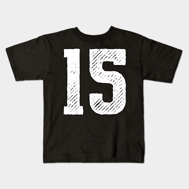 Rough Number 15 Kids T-Shirt by colorsplash